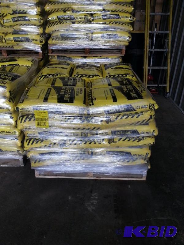 lot 170 image: 1 pallet safety salt Morton brand rock salt 5...