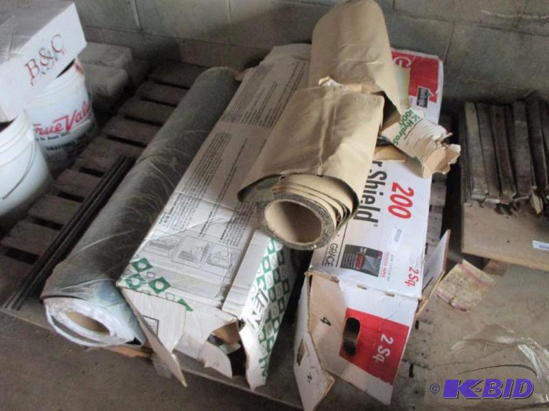 lot 52 image: Bundle of misc rolls of basement waterproofin...