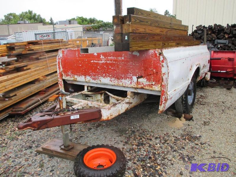 lot 6 image: 2001 Homemade Pickup Box trailer 34 ton rear...