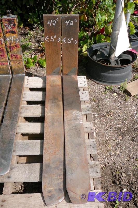 42&quot long x 5&quot wide forklift forks...