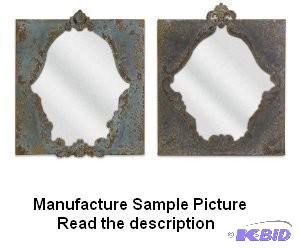 lot 109 image: Set of Two Campbell Iron Mirrors - Retail $11...