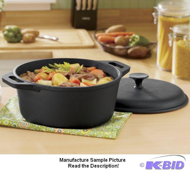lot 12 image: Cast Iron Dutch Oven - Ever wonder, why cook ...