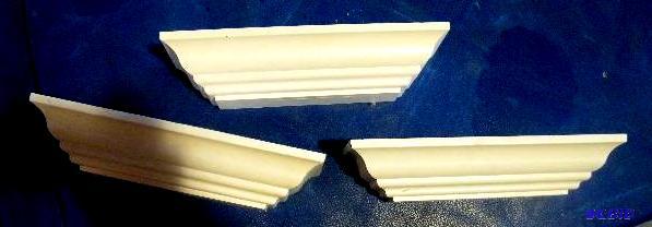 lot 191 image: Lot of 3 White Wall Hanging Shelves - 12"...