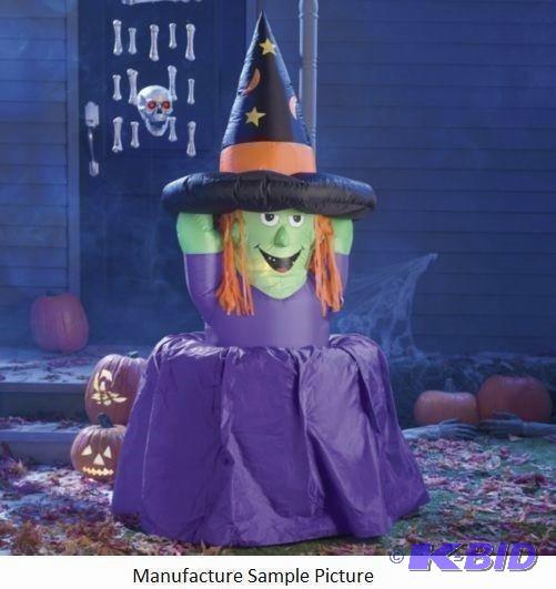lot 20 image: Six Foot Inflatable Melting Witch - What a wo...