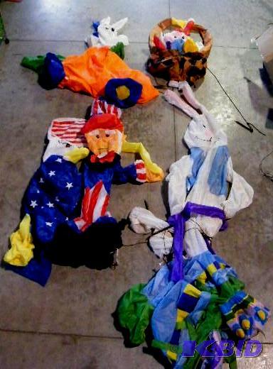 lot 204 image: Lot of 4 Blow Up Items - All items have issue...