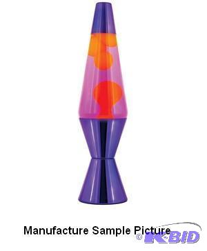 lot 46 image: 17" Designer Lava Lamp -&nbspA metallic...
