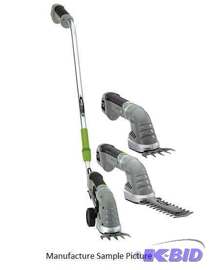lot 64 image: Earthwise 3 in 1 Cordless Shear Shrub Set - H...