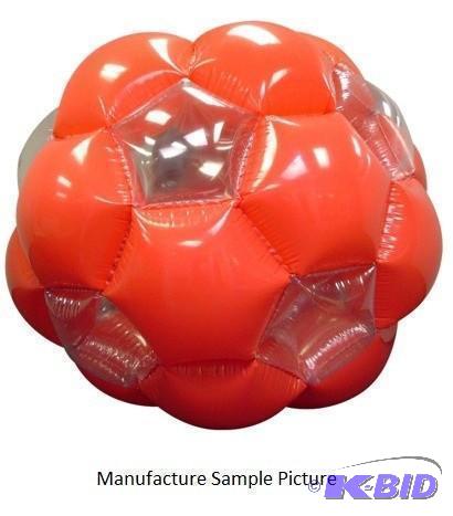 lot 8 image: Orange and Clear Giga Ball - This inflatable ...