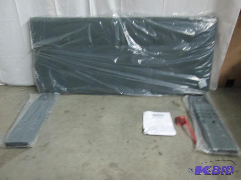 lot 23 image: McLeland Upholstered Headboard - Grey