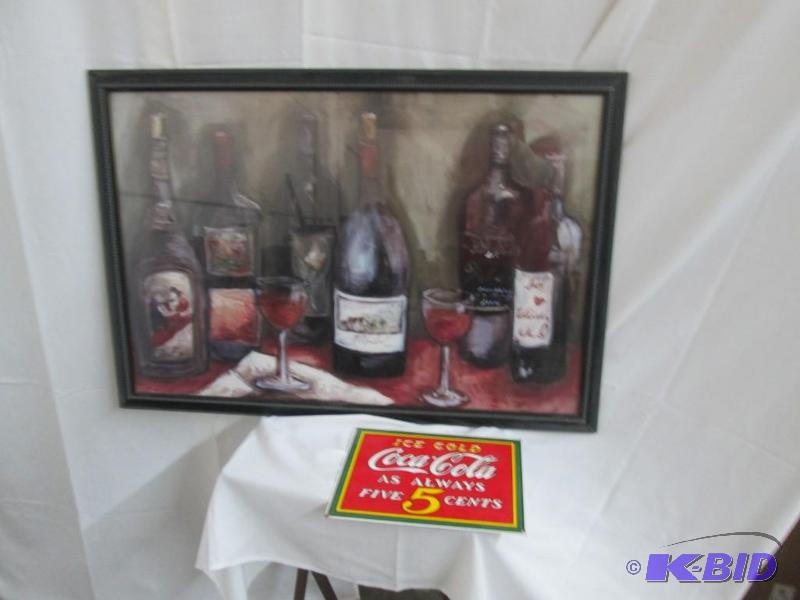 lot 33 image: Wine Picture and Coke Sign