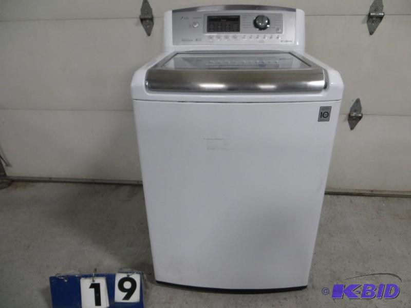 lot 19 image: LG Wave Series WT5070CW White 27" Top lo...
