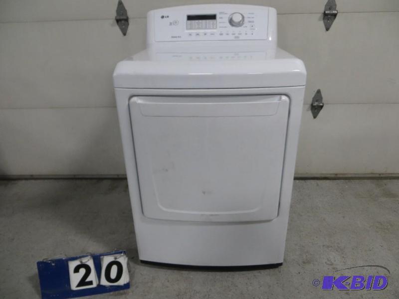 lot 20 image: LG DLE4870&nbspWhite 27&quotElectric Dryer ...