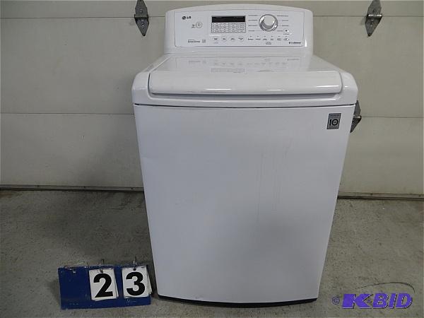lot 23 image: LG WT4870CW White 27" Top load Washer wi...