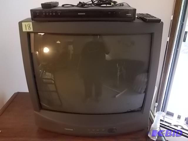 lot 18 image: 27" Toshiba TV With Remote, Magnavox DVD...