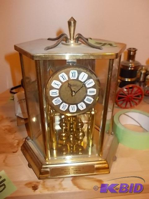 lot 39 image: Brass Clock...
