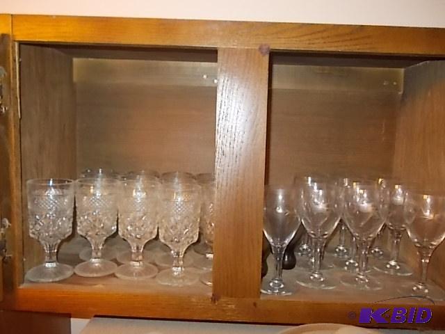 lot 57 image: Cupboard Of Goblets, Wine Glasses Bring Box...