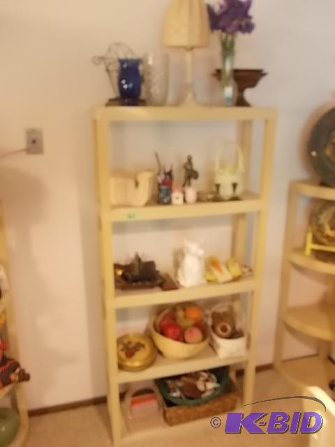 lot 61 image: 5-Tier Plastic Shelf & Contents Bring B...