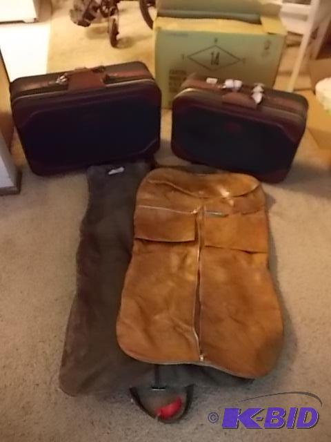 lot 66 image: 2-Suitcases, 2-Garment Bags...