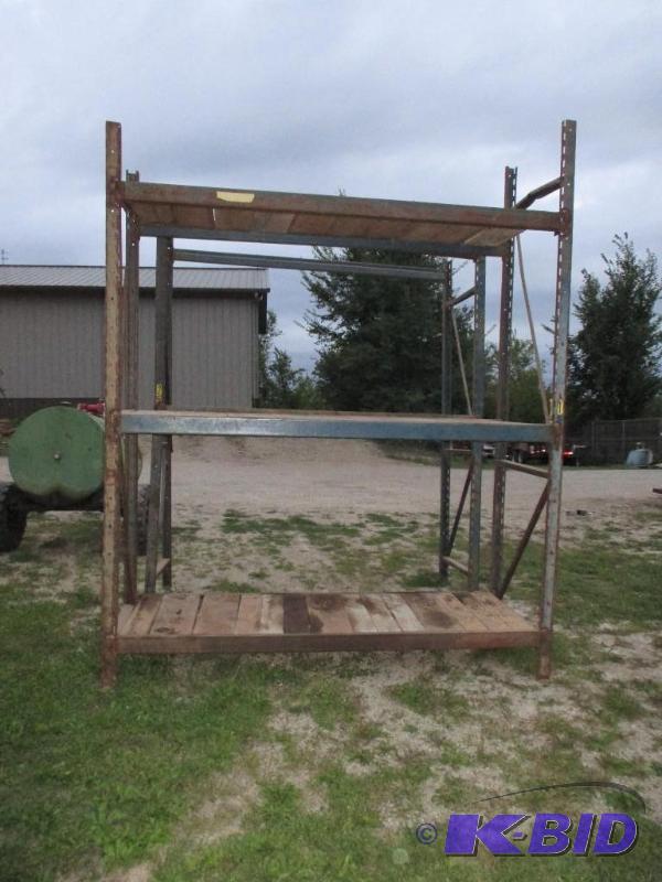 3 shelf pallet racking, arms welded to uprigh...
