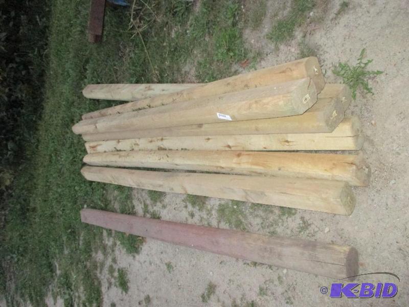 lot of treated landscape timbers...