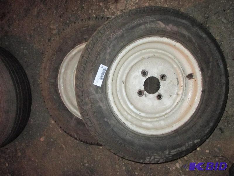 Trailer tires and rims, like new...