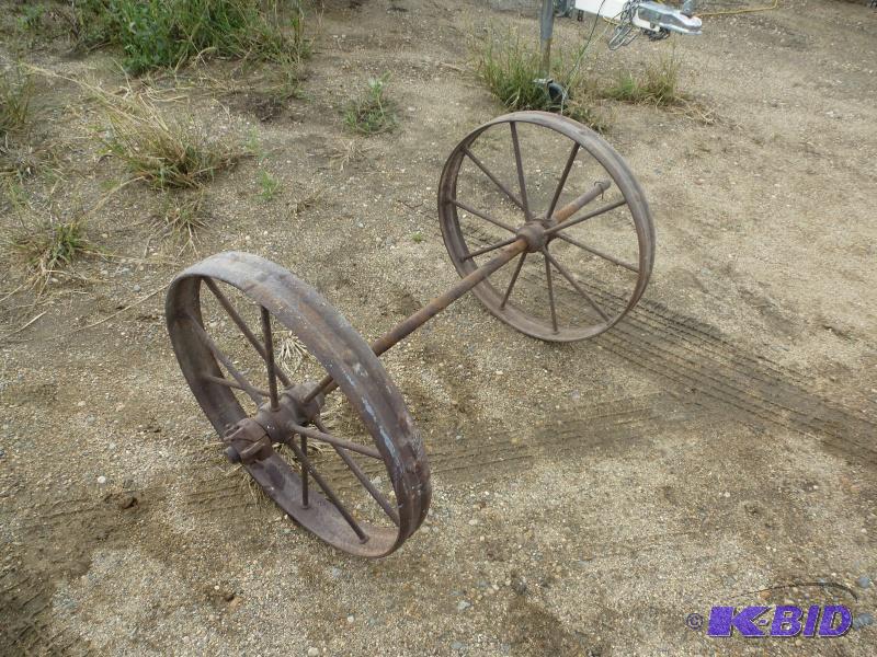 Antique steel wheels Approximately 24&quot ...