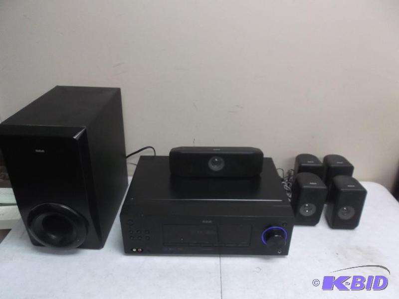 lot 1 image: RCA Home Theater Stereo Surround Sound - Work...