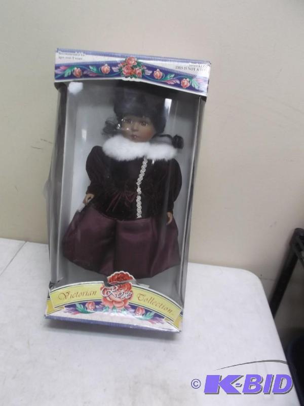 lot 108 image: Porcelain Doll Wear To Box...