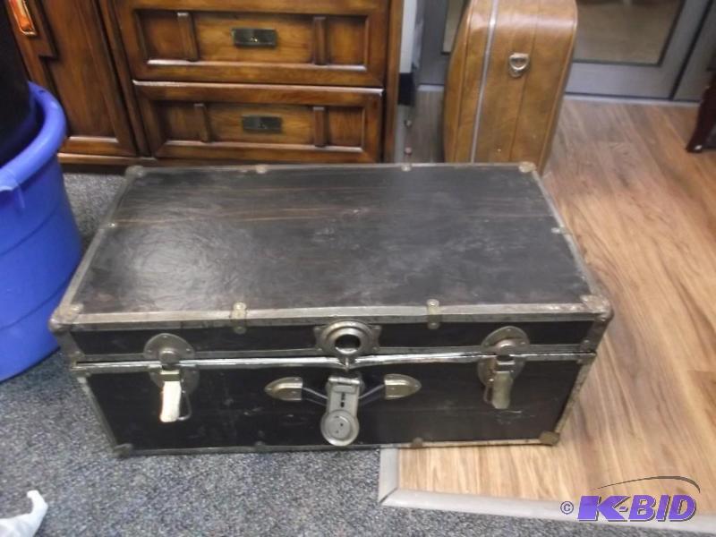 lot 117 image: Small Footlocker, Has Some Wear, About 30&quo...