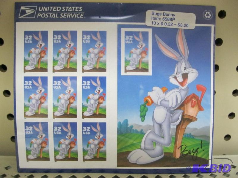 lot 126 image: Lot Of Bugs Bunny Postage Stamps...