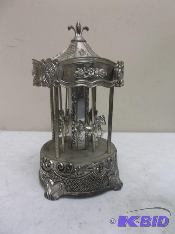 lot 183 image: Metal Carousel Music Box - Does Not Work...