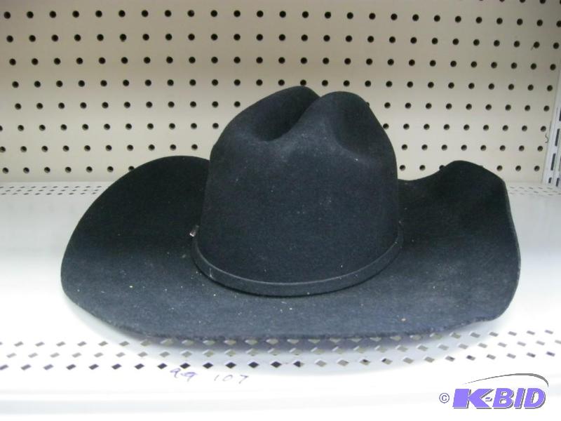 lot 185 image: Justin Cowboy Hat, 6 78, Used Some Wear...