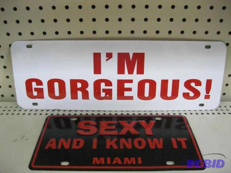 lot 193 image: Two Metal Signs - Sexy...