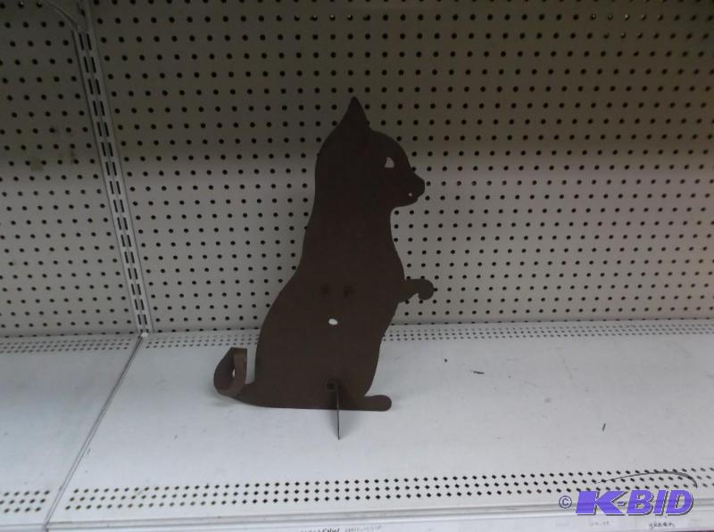 lot 224 image: Metal cat Silhouette Figure...