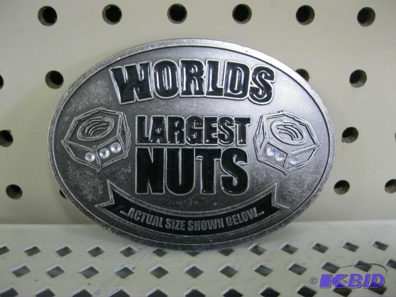 lot 40 image: Worlds Largest Nuts Belt Buckle...