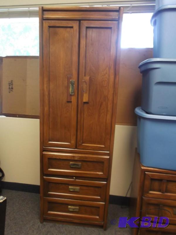 lot 5 image: Tall Dresser Shelf Cabinet - Has Some Wear Ma...