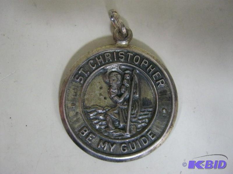 lot 57 image: Sterling St. Christopher Pendant...