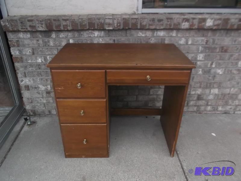 lot 6 image: Small Solid Wood Desk, Some Marks, Scuffs...