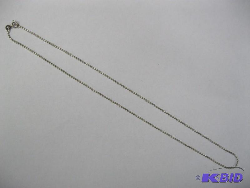 lot 94 image: Silver Tone Metal Bead Necklace...
