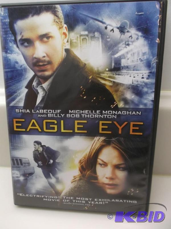 lot 32 image: Eagle Eye - DVD Movie, Comes With Case A...