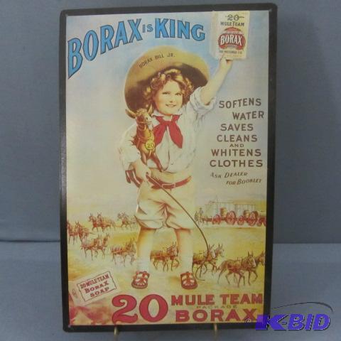 Mule Team Borax Tin Sign