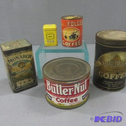 Vintage Coffee, Tea Tins