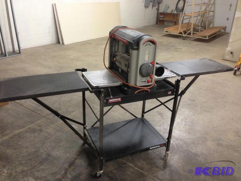lot 21 image: Ridgid planer on mobile stand
