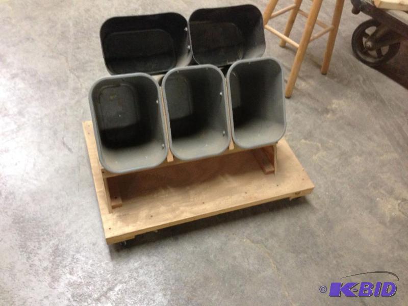 lot 64 image: Scrap Wood Organizer on Caster