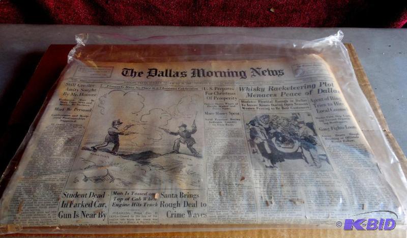 1928 Dallas Morning News Newspaper