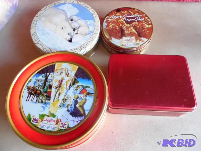 Christmas just around the Corner Holiday Tins