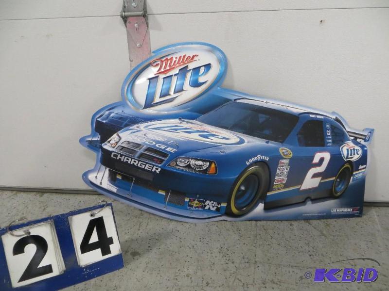 Miller Lite&nbspKurt Bush #2 Car Metal Sign....
