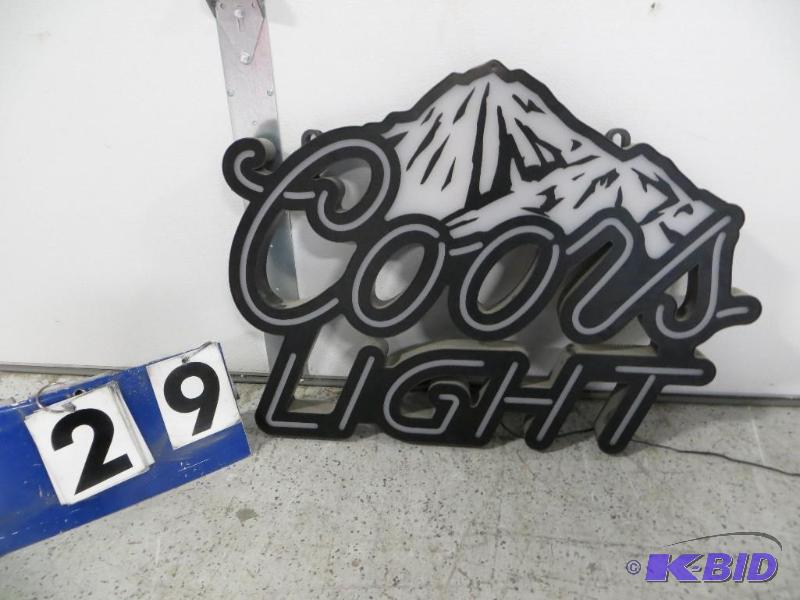 Coors Light lighted sign. Does not light. For...