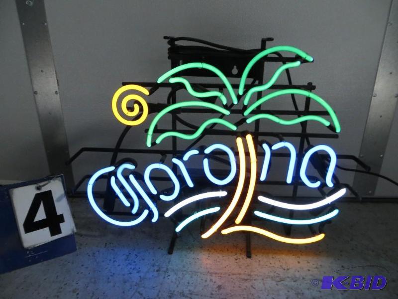 Corona Palm Tree Neon. Works. 24&quotW x 18&...