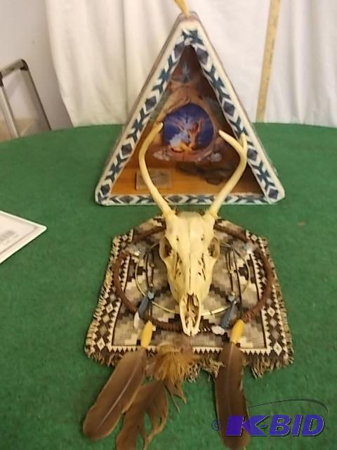lot 16 image: Mounted Skull & Lighted Display, 2-Road R...